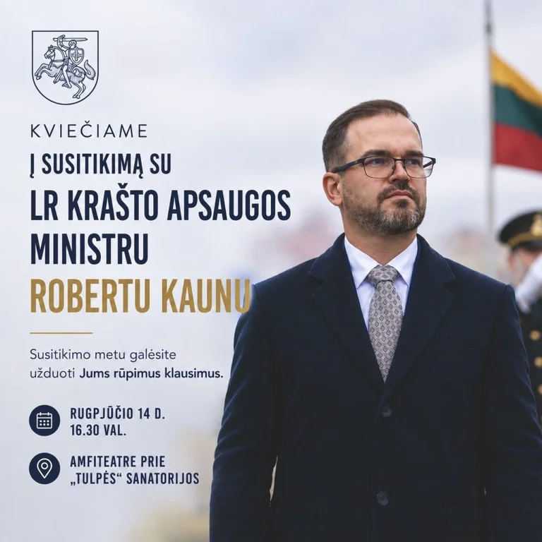 Birštone rugpjūčio 14-ąją – atviras pokalbis su ministru