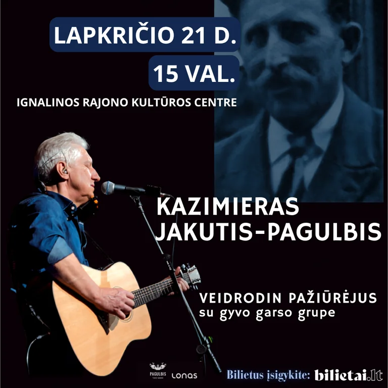 Ignalinoje lapkričio 21-ąją – Kazimiero Jakučio koncertas